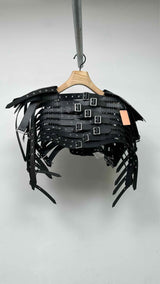 Noir Kei Ninomiya Multi Buckled Synthetic Faux Leather Harness Vest