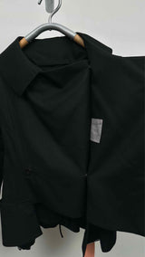 Yohji Yamamoto Back Silk Lace-up Detailed Jacket