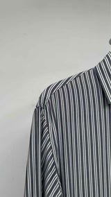 JW Anderson Flare Belted Striped Shirt Dress