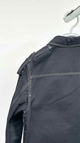 Valentino Shoulder Constructed-stitching Cut-off Jeans