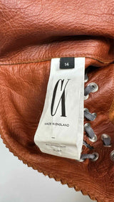 Charlotte Knowles Lace-up Detailed Leather Pants