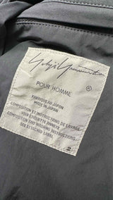 Yohji Yamamoto Pour Homme Leaf-graphic Peach-skin Coat