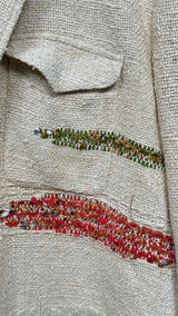 Yohji Yamamoto Pour Homme Raw-silk Tweed Blazer Jacket