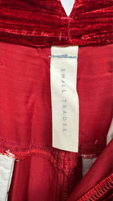 Shinya Kozuka Side-Zip Velvet Stripe Drop-clutch Wide Pants