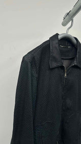 Dolce & Gabbana Laser-cut Leather Bomber Jacket