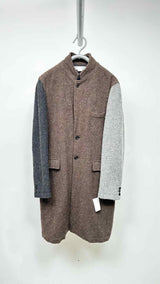 Comme Des Garcons Shirt Color Blocking Boiled Wool Coat