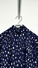Balenciaga Polka-dot Satin Oversized Shirt