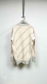 Jil Sander High-neck Stripe Casmere Sweater