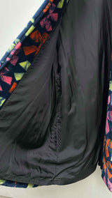 Comme Des Garcons Faux-fur Multi-bow Printed Coat