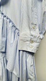 Simone Rocha H/S Stripe Tiered Fill Shirt Dress