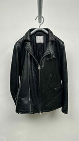Sacai Zip-detailed Layered Leather Riders Jacket