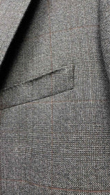 CELINE Plaid Textured Wool Blazer Jacket