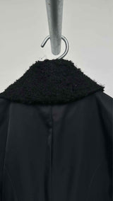 Issey Miyake Shawl Tweed-knit Hybrid Oversized Coat