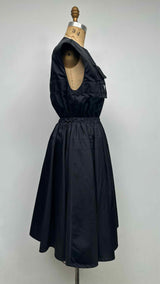 PRADA N/S Logo-applique Renylon Midi Dress