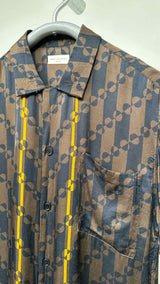 Dries Van Noten S/S Satin Geometric Shirt