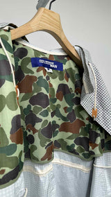 Junya Watanabe MAN Camo-hybrid Gingham-check Parka