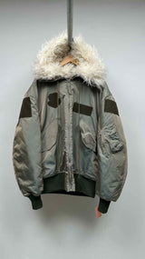Vaquera Fur Hooded Quilted Lining Oversized MA1 Puffer Jacket