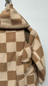 Comme Des Garcons Checker Cut-out Reconstructed Over Coat