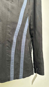 Yohji Yamamoto Pour Homme Reconstructed Stripe-patch Oversized Blazer Jacket