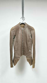 Rick Owens Knit-hybrid Leather Bomber Jacket