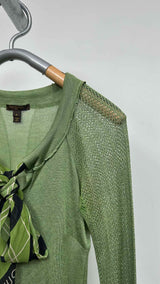 Louis Vuitton Scarf-neck Mesh Sweater