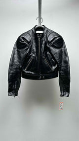 Vaquera Padded Leather Racer Jacket
