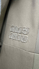 Miu Miu Single-breasted Chino and Leather Trench Coat