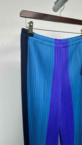 Pleats Please Color-blocking Pleated Easy Pants