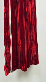 Shinya Kozuka Side-Zip Velvet Stripe Drop-clutch Wide Pants