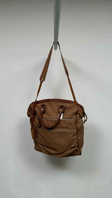Dries Van Noten Canvas/ Leather Large Messenger Bag