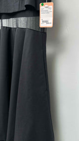 Noir Kei Ninomiya N/S Mesh-trimmed Wool Midi Dress