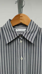 JW Anderson Flare Belted Striped Shirt Dress