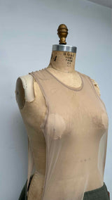 Comme Des Garcons N/S Mesh Top Fur-line Hybrid Dress