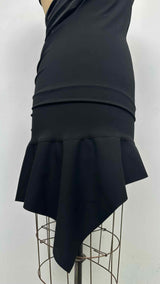 MUGLER Asymmetrical Cut-out Tulle Dress