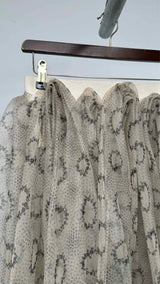 Tao Comme Des Garçons Floral-mesh Pleated Over Long Skirt