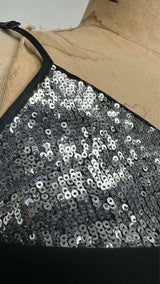 MM6 N/S Sequin-layered Satin Dress