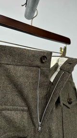 Comme Des Garcons Homme Plus Drop-clutch Cargo Wool Wide Pants