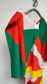 IKKO TANAKA X Issey Miyake N/S Color-blocking Pleated Fold Dress