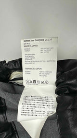 Comme Des Garcons Faux Leather Drop-crotch Wide Easy Pants