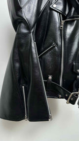 Junya Watanabe Faux-leather Reconstructed Star Biker Jacket