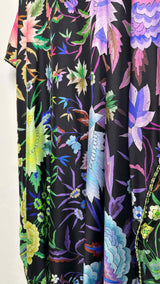 Pierre-Louis Mascia L/S Floral Kaftan Silk Dress