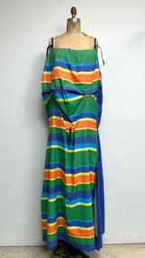 132 5. Issey Miyake N/S Color-Blocking Earth Long Dress