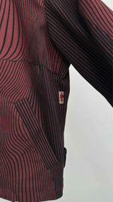 Jean Paul Gaultier Cyberbaba Distinct Trompe-l'oeil Stripe Tracker Jacket