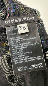 Ann Demeulemeester Silk Sequin Wrap Sheer Set-up