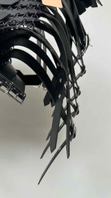 Noir Kei Ninomiya Multi Buckled Synthetic Faux Leather Harness Vest