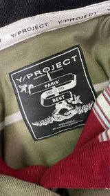 Y/ Project L/S Layered Snap-off Border Polo Shirt