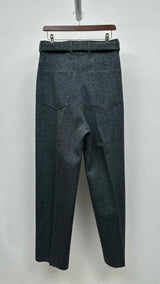 Ermenegildo Zegna Heavy-weight Belted Wide Pants