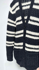 Saint Laurent Border Mohair Long Cardigan