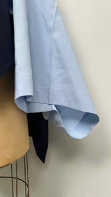 132 5. Issey Miyake L/S Two-tone Boat-neck Asymmetrical Wide Detailed Top