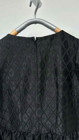 Comme Des Garcons S/S Bow-detailed Geometric Jacquard Maxi Dress